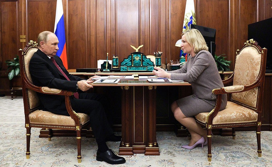 Президент России Владимир Путин провёл рабочую встречу с Министром культуры Ольгой Любимовой